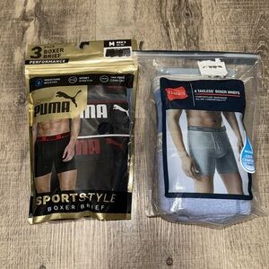 Puma Boxer Briefs Black and Red Underwear